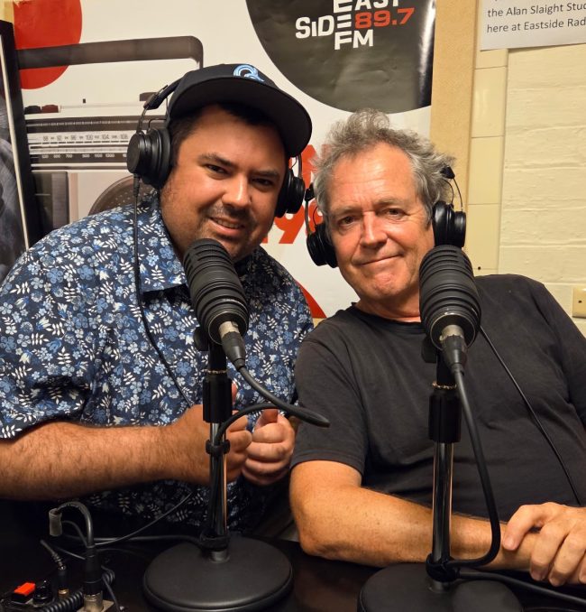 Shai and Geoff pose for a photo following the show